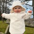Patrick Francis Patrick Francis Cream Sheep 1/4 Zip Kids Hoodie   5-6 Years
