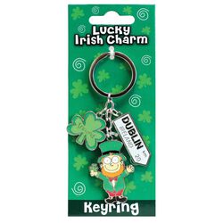 Souvenir Leprechaun Charm Keyring