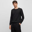 Boss Slim-fit sweater in virgin wool with crew neckline Black