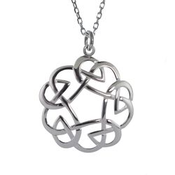 JMH Pendant Round Celtic Knot Sterling Silver