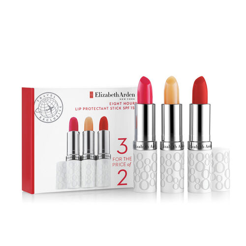 Elizabeth Arden Eight Hour Cream Lip Protectant Stick Sheer Tints Sunscreen SPF 15 Trio