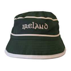 Traditional Craft Adults Reversible Ireland Bucket Hat – Celtic Script & Symbols One Size