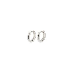 Tyra Recycled Chunky Mini Hoop Earrings Silver