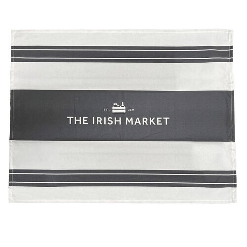 Irish Memories Grey + Whute Irish Rea Tea Towel