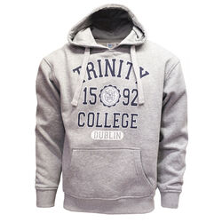 Trinity Grey Marl And Navy Trinity College 1592 Hoody  XS