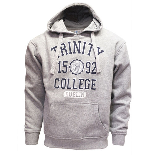 Trinity Grey Marl And Navy Trinity College 1592 Hoody  XS