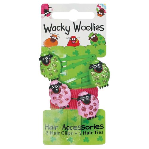 Wacky Woolies Hair Clip Set