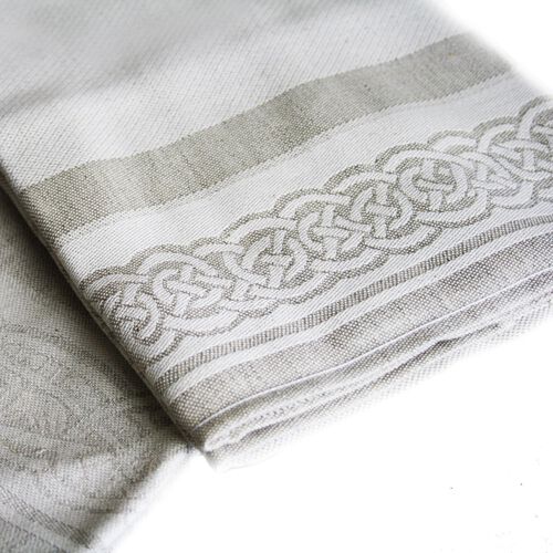 Irish Memories Natural Linen Printed Tea Towel