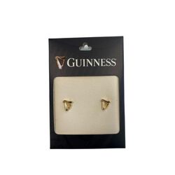 Guinness Gold Harp Stud Earrings