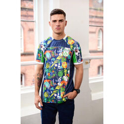 Traditional Craft Adults Sport Print Navy Top S