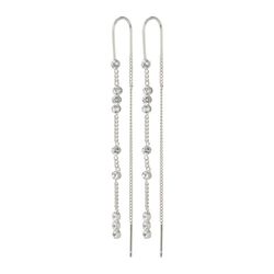  Kamari Crystal Chain Earrings Silver