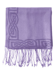 Patrick Francis Wisteria Wool Blend Pashmina with Celtic Design 