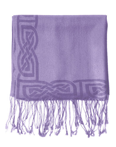 Patrick Francis Wisteria Wool Blend Pashmina with Celtic Design 