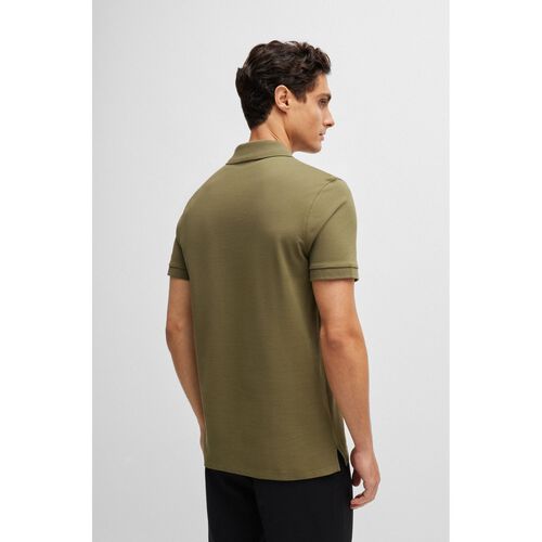 Boss Pallas Regular-fit polo shirt in cotton Light Green
