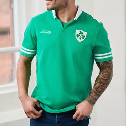 Traditional Craft Adults Shamrock Crest Short Sleeve Rugby Shirt S