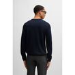 Boss Slim-fit sweater in virgin wool with crew neckline Dark Blue