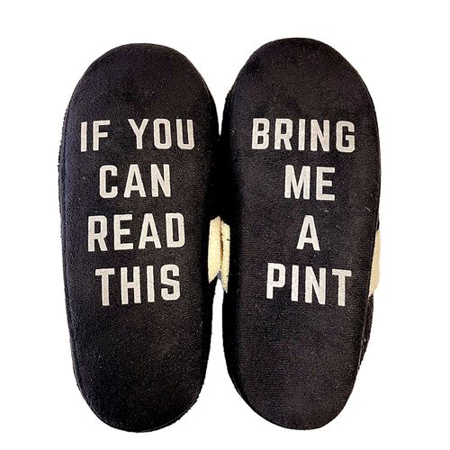 Guinness If You Can Read This Slippers M