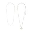 Pilgrim LENNON necklaces, 2-in-1 set, silver-plated