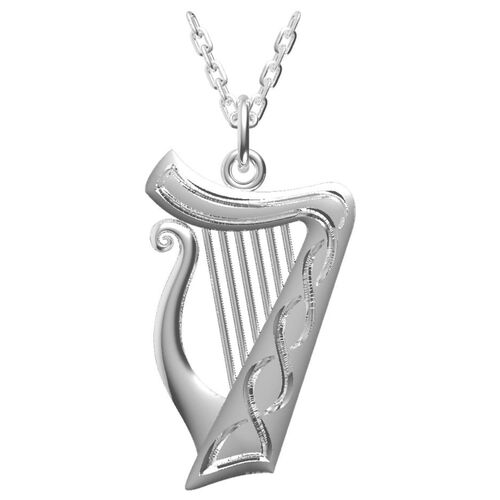 JMH Sterling Silver Textured Trinity Knot Necklace 18 Inch Chain