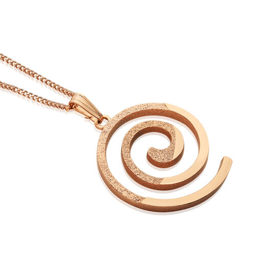 Newbridge Rose Goldplate Spiral Pendant