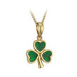 Solvar Gold Enamel Shamrock Large