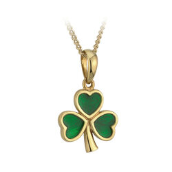 Solvar Gold Enamel Shamrock Large