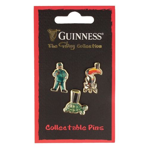 Guinness The Gilroy Collection Collectable Pins 3 Pack