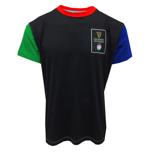 Guinness Black Guinness Six Nations Colour Block T-shirt XXL