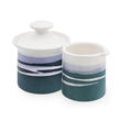 Paul Maloney Teal Milker & Sugar Bowl