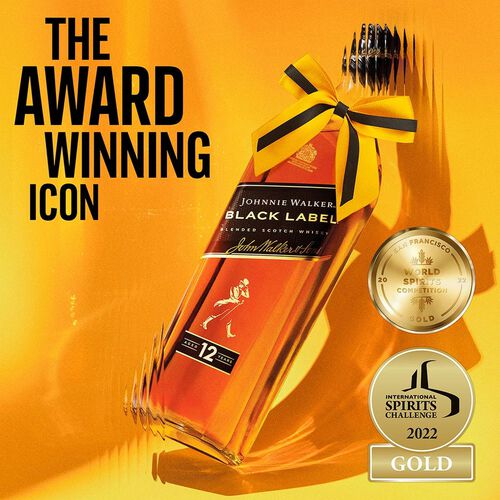 Johnnie Walker Black Blended Scotch Whisky 1L