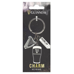 Guinness Charm Keyring Pint