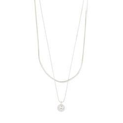 Pilgrim  Fiorentina Recycled Necklace 2 In A Set Silver