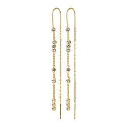  Kamari Crystal Chain Earrings Gold