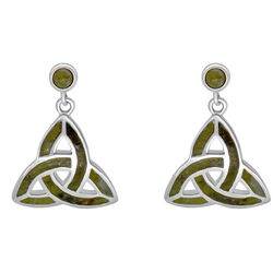 The Connemara Knot Earrings with Marble 2cm x 1.5cm
