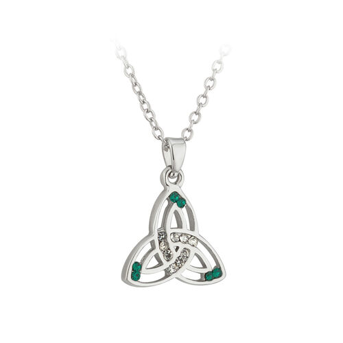 Solvar Lucky Crystal Trinity Knot Pendant