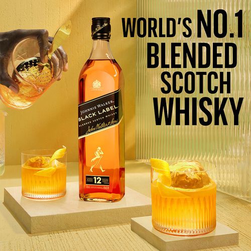 Johnnie Walker Black Blended Scotch Whisky 1L