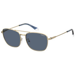 Polaroid PLD 4172/G/S/X Gold Square Double Bridge Sunglasses