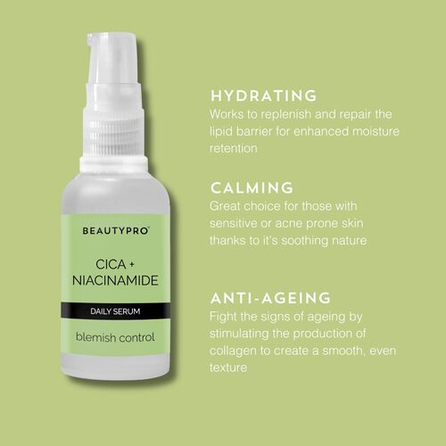 BeautyPro Cica + Niacinamide Blemish Control Daily Serum 30ml
