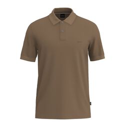 Boss Pallas Regular-fit polo shirt in cotton Beige