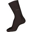 Boss Regular-length logo socks in mercerised Egyptian cotton Dark Brown
