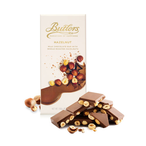 Butlers Milk Chocolate Whole Hazelnut Bar 180g