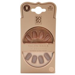 SOSU Cosmetics Mocha Latte Short Square Nails