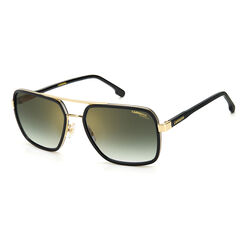 Carrera CARRERA 256/S Gold Black Rectangular Sunglasses
