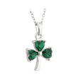 Irish Memories IRM Crystal Shamrock Pendant