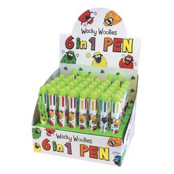 Wacky Woolies 6 Colour Pen