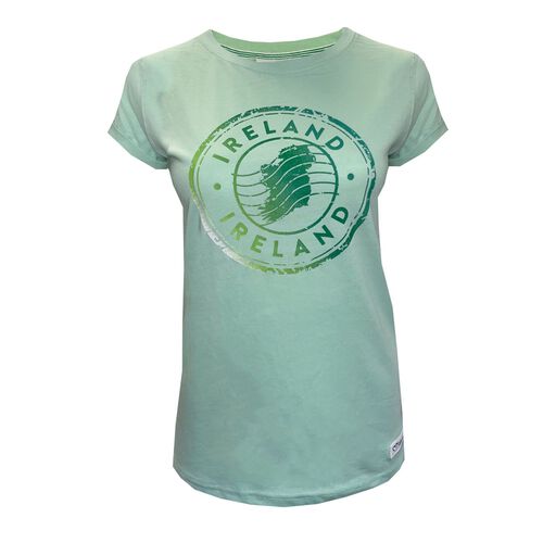 Irish Memories Ireland Stamp Ladies T-Shirt XS