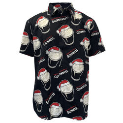 Guinness Smiley Pint Santa Shirt XS