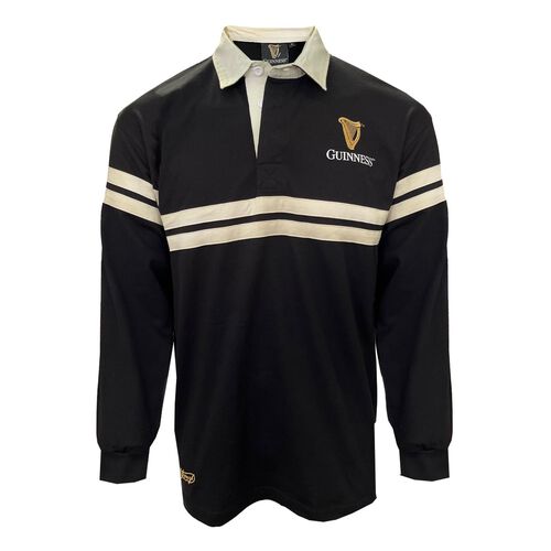 Guinness Striped Long-Sleeve Rugby Shirt S