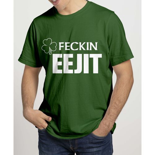Fashion Flo Feckin Eejit Green T-Shirt L
