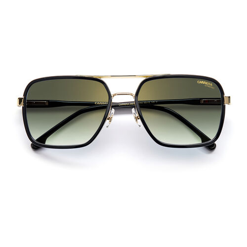 Carrera CARRERA 256/S Gold Black Rectangular Sunglasses